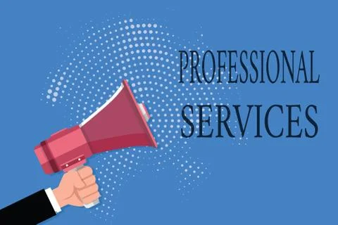 Word writing text Professional Services. Business concept for offer Knowledge Stockillustratie