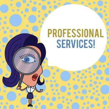 Word writing text Professional Services. Business concept for offer Knowledge Stockillustratie