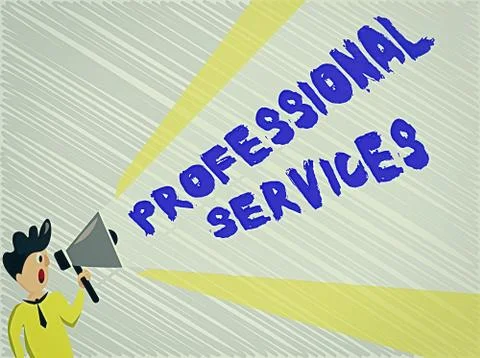 Word writing text Professional Services. Business concept for offer Knowledge Illustrazione stock