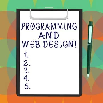 Word writing text Programming And Web Design. Business concept for Website Illustrazione stock