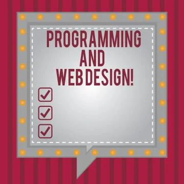 Word writing text Programming And Web Design. Business concept for Website Stock Illustration