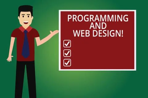 Word writing text Programming And Web Design. Business concept for Website イラスト素材