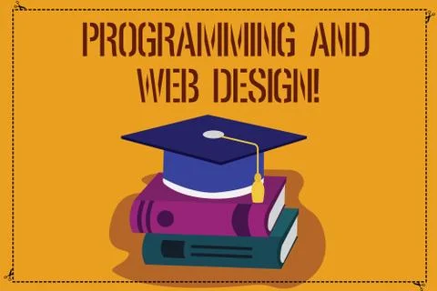 Word writing text Programming And Web Design. Business concept for Website 스톡 일러스트