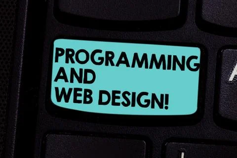 Word writing text Programming And Web Design. Business concept for Website 스톡 사진