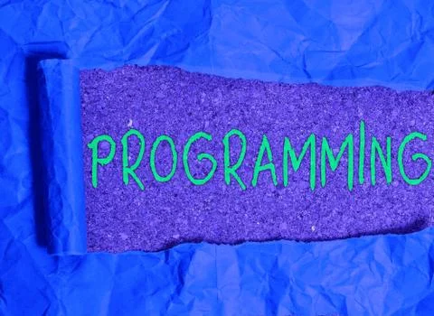 Word writing text Programming. Business concept for the process of preparing an Foto stock