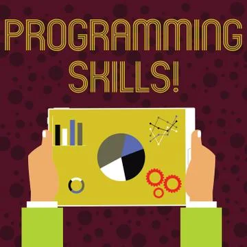 Word writing text Programming Skills. Business concept for skills vital to write 스톡 일러스트