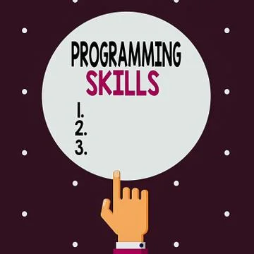 Word writing text Programming Skills. Business concept for expertise required to 스톡 일러스트