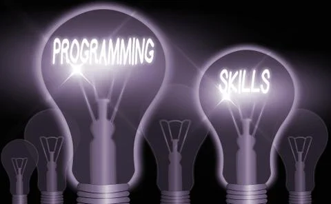 Word writing text Programming Skills. Business concept for expertise required to 스톡 일러스트