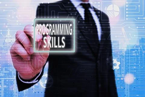 Word writing text Programming Skills. Business concept for expertise required to Stock-Fotos