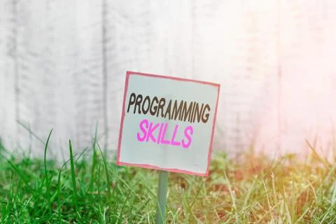 Word writing text Programming Skills. Business concept for expertise required to Stock-Fotos