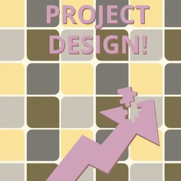 Word writing text Project Design. Business concept for process of creating or Illustrazione stock