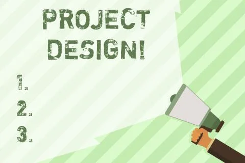 Word writing text Project Design. Business concept for process of creating or Illustrazione stock