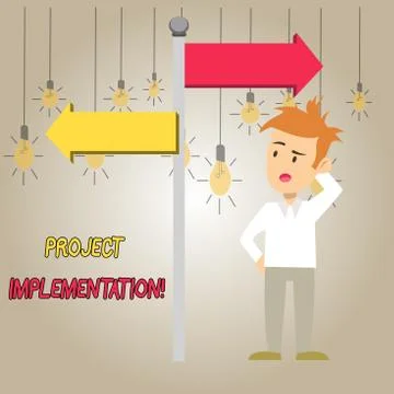 Word writing text Project Implementation. Business concept for phase where イラスト素材