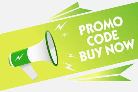 Word writing text Promo Code Buy Now. Business concept for Giving great disco 스톡 일러스트