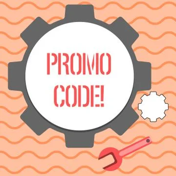 Word writing text Promo Code. Business concept for consisting letters numbers Stockillustratie