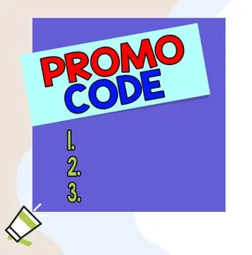 Word writing text Promo Code. Business concept for digital numbers that give you イラスト素材