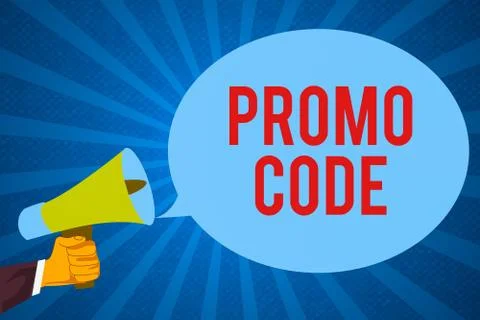 Word writing text Promo Code. Business concept for letters or numbers that Stock Illustration