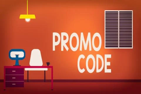 Word writing text Promo Code. Business concept for letters or numbers that Stock Illustration