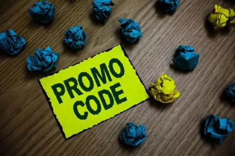 Word writing text Promo Code. Business concept for digital numbers that give you Stock Photos
