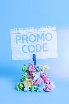 Word writing text Promo Code. Business concept for digital numbers that give you Stock Photos