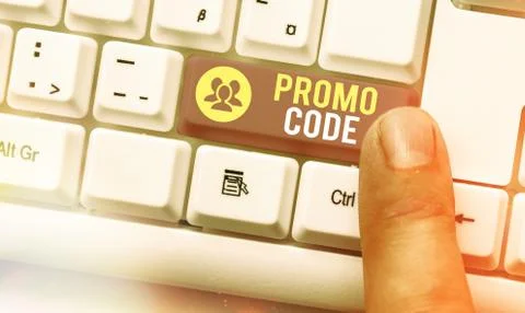 Word writing text Promo Code. Business concept for letters or numbers that Stock-Fotos