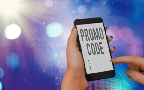 Word writing text Promo Code. Business concept for letters or numbers that 库存照片