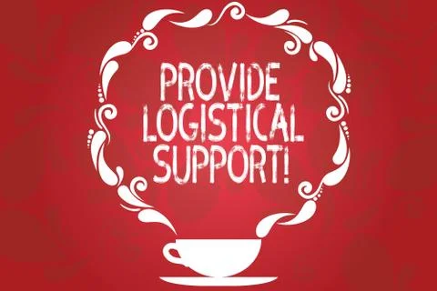 Word writing text Provide Logistical Support. Business concept for Procurement Illustrazione stock