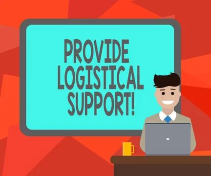 Word writing text Provide Logistical Support. Business concept for Procurement Stock Illustration