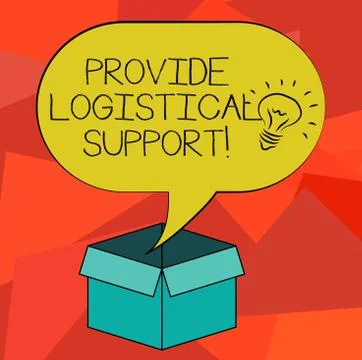 Word writing text Provide Logistical Support. Business concept for Procurement Stock Illustration