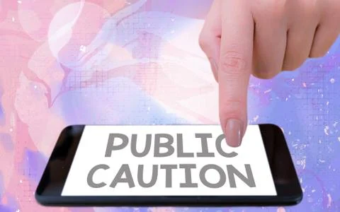 Word writing text Public Caution. Business concept for formal warning given to 写真素材