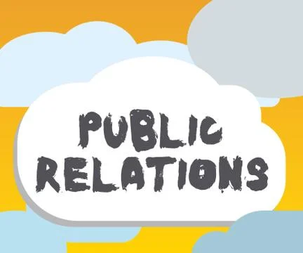 Word writing text Public Relations. Business concept for practice managing 스톡 일러스트