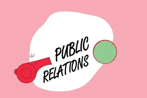 Word writing text Public Relations. Business concept for practice managing Stock Illustration