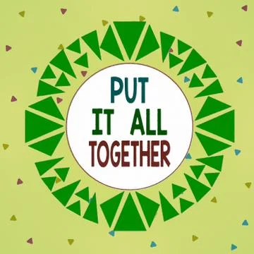 Word writing text Put It All Together. Business concept for Join Collectively Ilustración de archivo