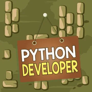 Word writing text Python Developer. Business concept for responsible for writing Stock Illustration