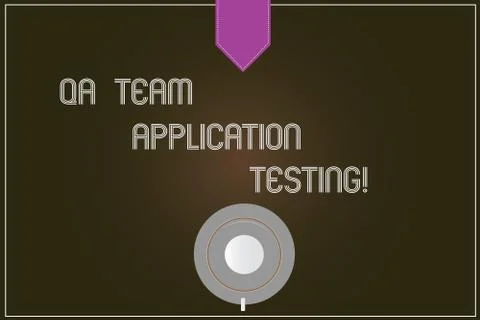 Word writing text Qa Team Application Testing. Business concept for Question and Stock Illustration