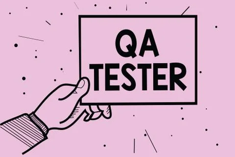 Word writing text Qa Tester. Business concept for Quality assurance of an on Stock Illustration