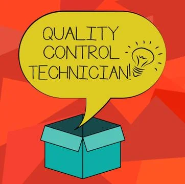Word writing text Quality Control Technician. Business concept for Responsible Stock Illustration