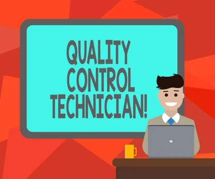 Word writing text Quality Control Technician. Business concept for Responsible Stock Illustration