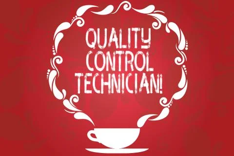 Word writing text Quality Control Technician. Business concept for Responsible Stock Illustration