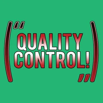 Word writing text Quality Control. Business concept for system of maintaining Illustrazione stock