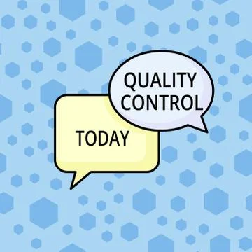 Word writing text Quality Control. Business concept for insure that product or Ilustração Stock