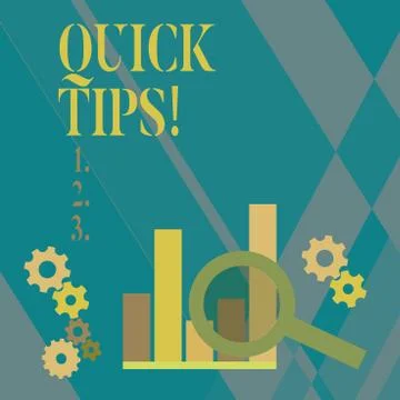 Word writing text Quick Tips. Business concept for small but particularly useful Stock Illustration