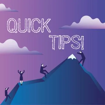 Word writing text Quick Tips. Business concept for small but particularly useful Stock Illustration