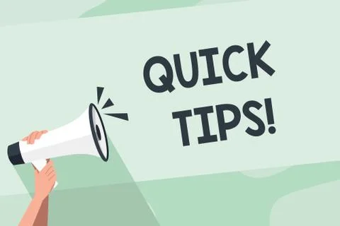 Word writing text Quick Tips. Business concept for small but particularly useful Stock Illustration