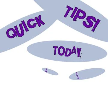Word writing text Quick Tips. Business concept for small but particularly useful Stock Illustration
