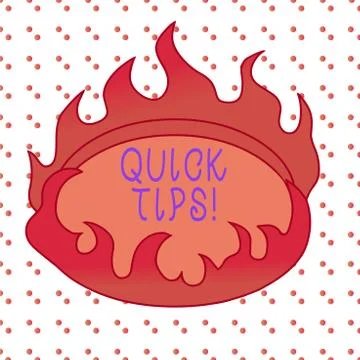 Word writing text Quick Tips. Business concept for small but particularly useful Stock Illustration