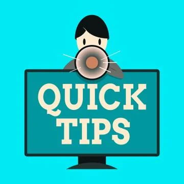 Word writing text Quick Tips. Business concept for small but particularly useful Stock Illustration