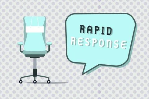 Word writing text Rapid Response. Business concept for Medical emergency team Stock Illustration