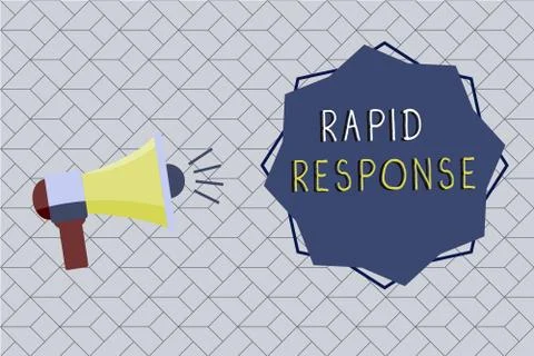Word writing text Rapid Response. Business concept for Medical emergency team Stock Illustration