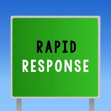 Word writing text Rapid Response. Business concept for Medical emergency team 스톡 일러스트